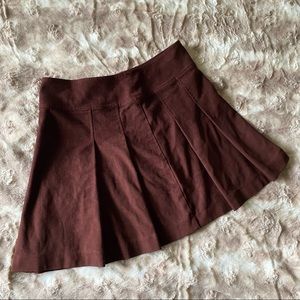 A&F Suede Pleated Skirt